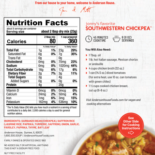 Jonny's Favorite Southwestern Chickpea Soup Mix