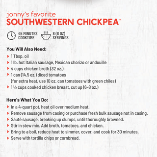 Jonny's Favorite Southwestern Chickpea Soup Mix