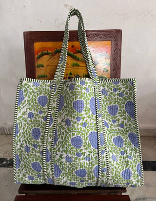 Beautiful Floral Design Bag Shoulder Bag Quilted Cotton Bags