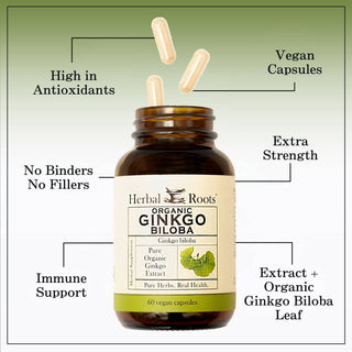Herbal Roots Organic Ginkgo Biloba Capsules