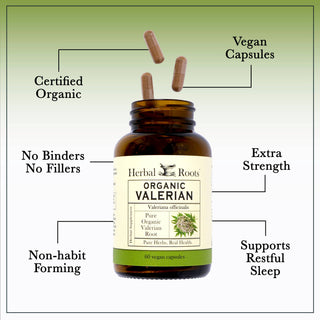 Herbal Roots Organic Valerian Root Capsules