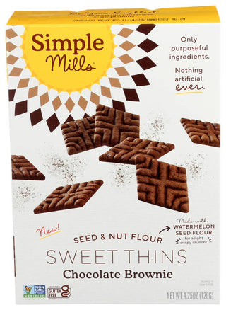 Simple Mills Sweet Thins Chocolate Brownie 4.25 oz