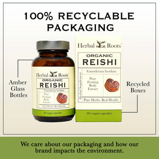 Herbal Roots Organic Reishi Mushroom Capsules