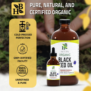 Organic Black Seed Oil (Cold-Pressed) - Bulk Wholesale Sizes