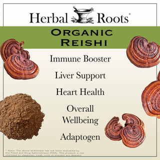 Herbal Roots Organic Reishi Mushroom Capsules