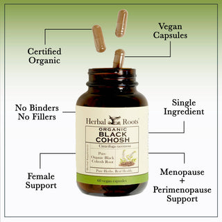 Herbal Roots Organic Black Cohosh Root Capsules