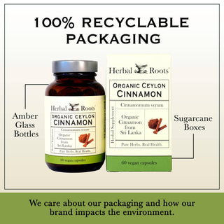 Herbal Roots Organic Ceylon Cinnamon Capsules