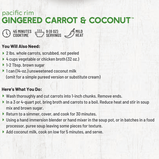 Pacific Rim Gingered Carrot & Coconut Soup Mix