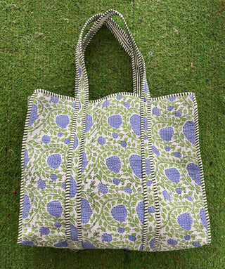 Beautiful Floral Design Bag Shoulder Bag Quilted Cotton Bags