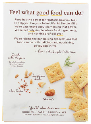 Simple Mills Crackers Almond Flour Rosemary Sea Salt 4.25 oz