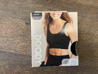 Ribbed seamless bra black