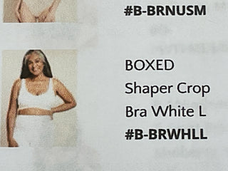Boxed shaper crop bra white