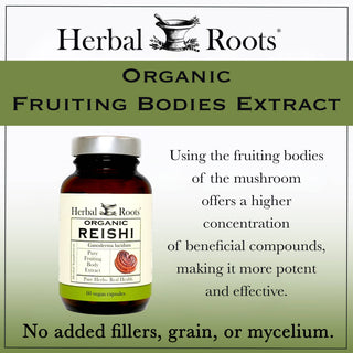 Herbal Roots Organic Reishi Mushroom Capsules