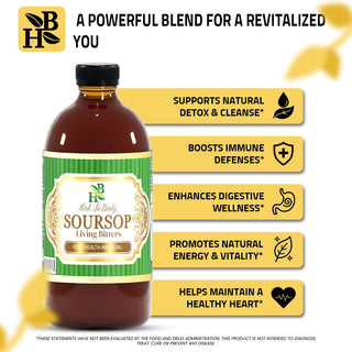 Soursop Living Bitters Herbal Tonic 16oz - Botanical Blend