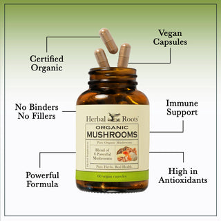 Herbal Roots Organic Mushroom Blend Capsules