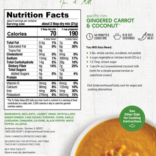 Pacific Rim Gingered Carrot & Coconut Soup Mix
