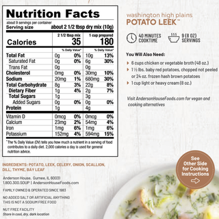 Washington High Plains Potato Leek Soup Mix