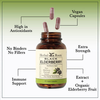 Herbal Roots Organic Black Elderberry Capsules