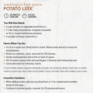 Washington High Plains Potato Leek Soup Mix