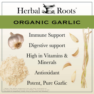 Herbal Roots Organic Whole Bulb Garlic Capsules