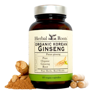Herbal Roots Organic Korean Ginseng Root Capsules