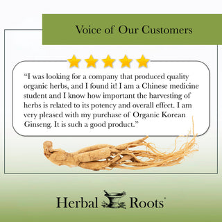 Herbal Roots Organic Korean Ginseng Root Capsules
